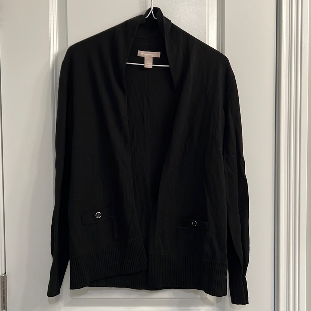 Banana Republic Black Open Cardigan Sweater M